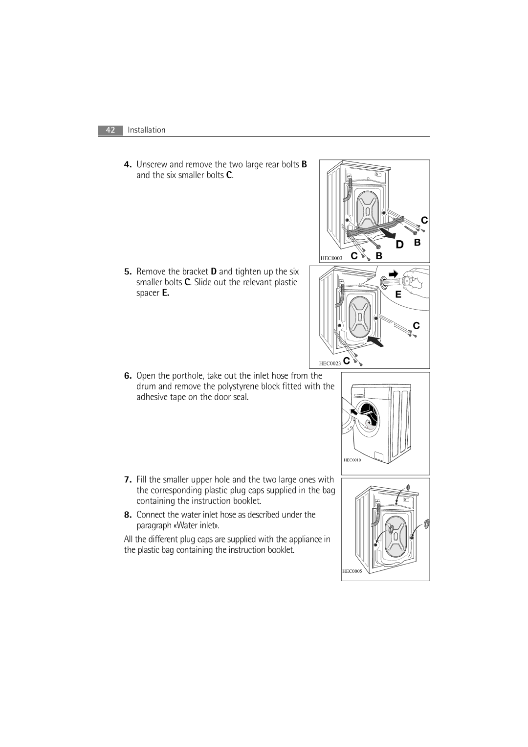 Electrolux WA GLE S7000 user manual HEC0003 HEC0023 C 