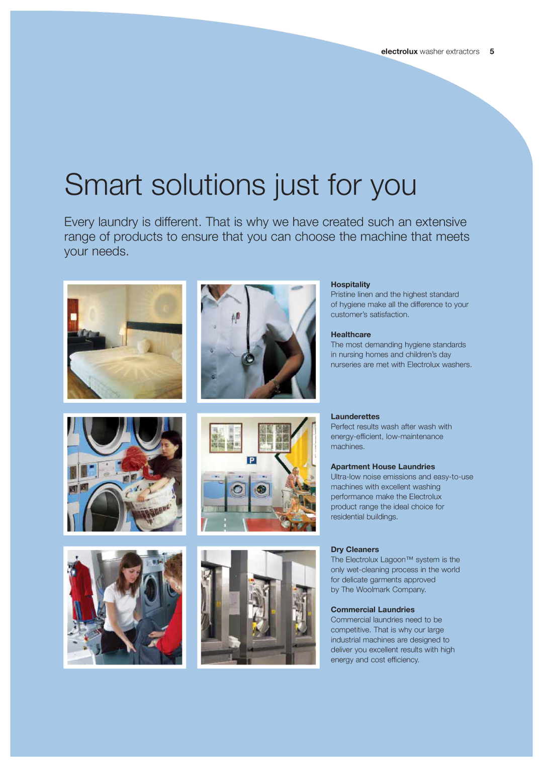 Electrolux Washer manual Smart solutions just for you 