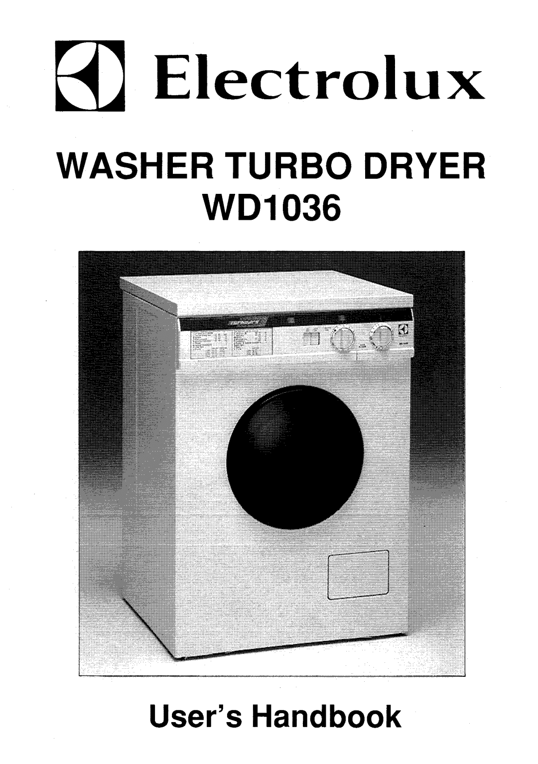 Electrolux WD1036 manual 