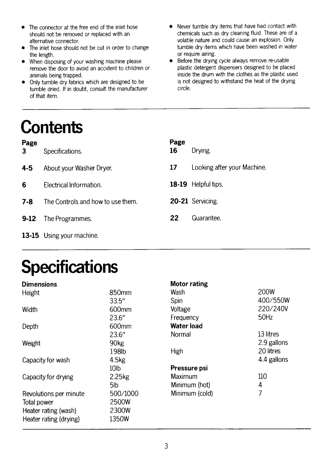 Electrolux WD1038 manual 