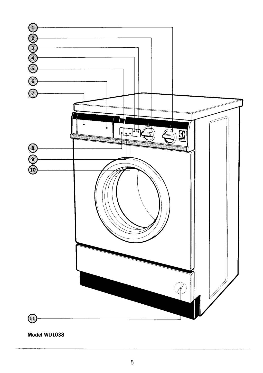 Electrolux WD1038 manual 