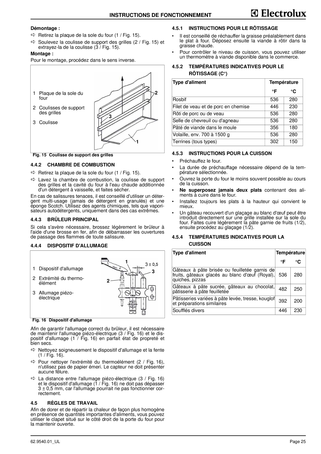 Electrolux WGGRAAQOOO, WGGWDBQQOO manual Chambre DE Combustion, 3 Brûleur Principal, Dispositif Dallumage, Règles DE Travail 