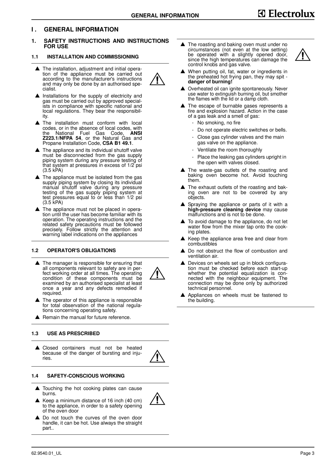 Electrolux WGGWAFQQOO, WGGWDBQQOO, WGGWABQQOO, WGGWDAQQOO General Information, Safety Instructions and Instructions for USE 