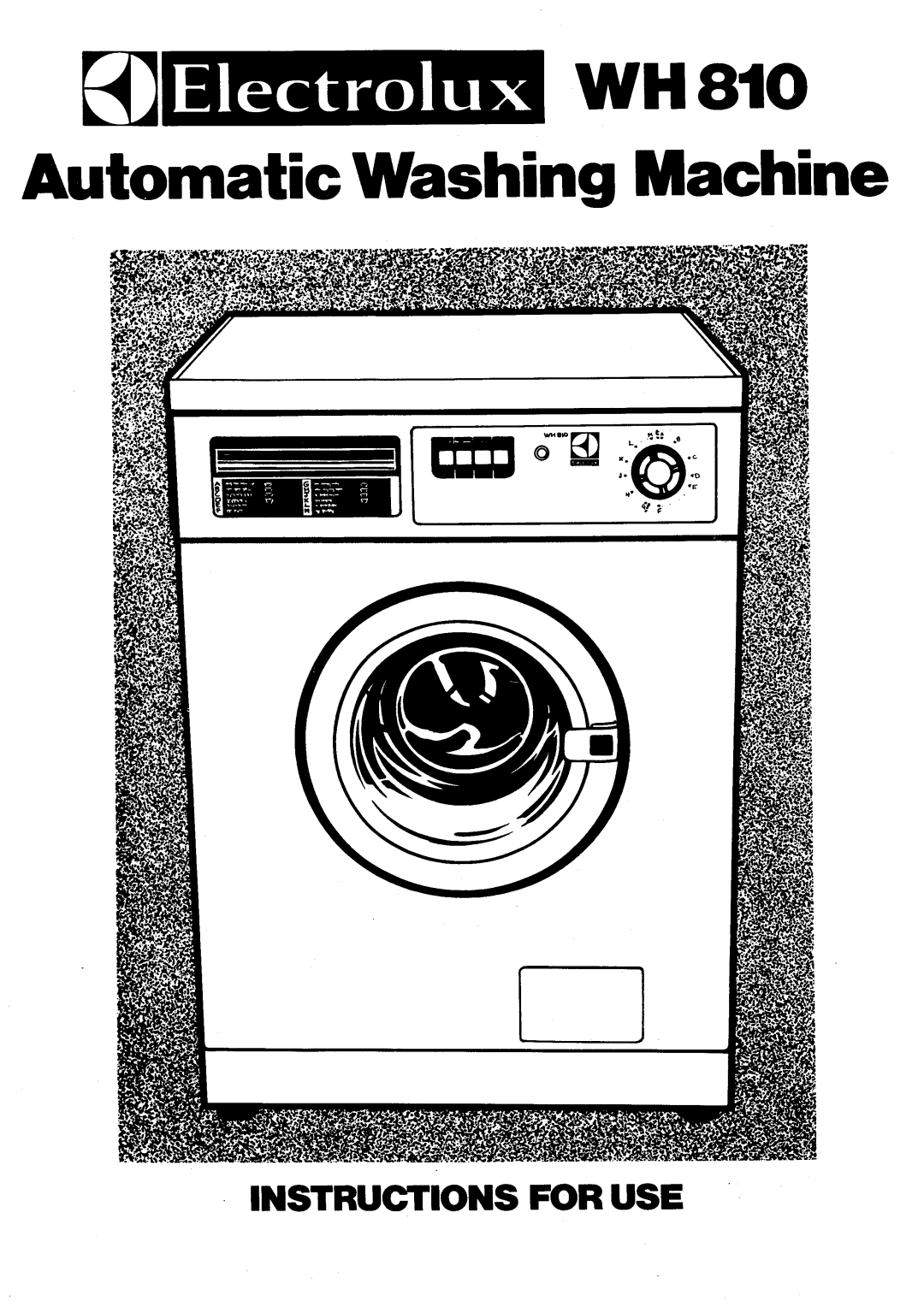 Electrolux WH 810 manual 