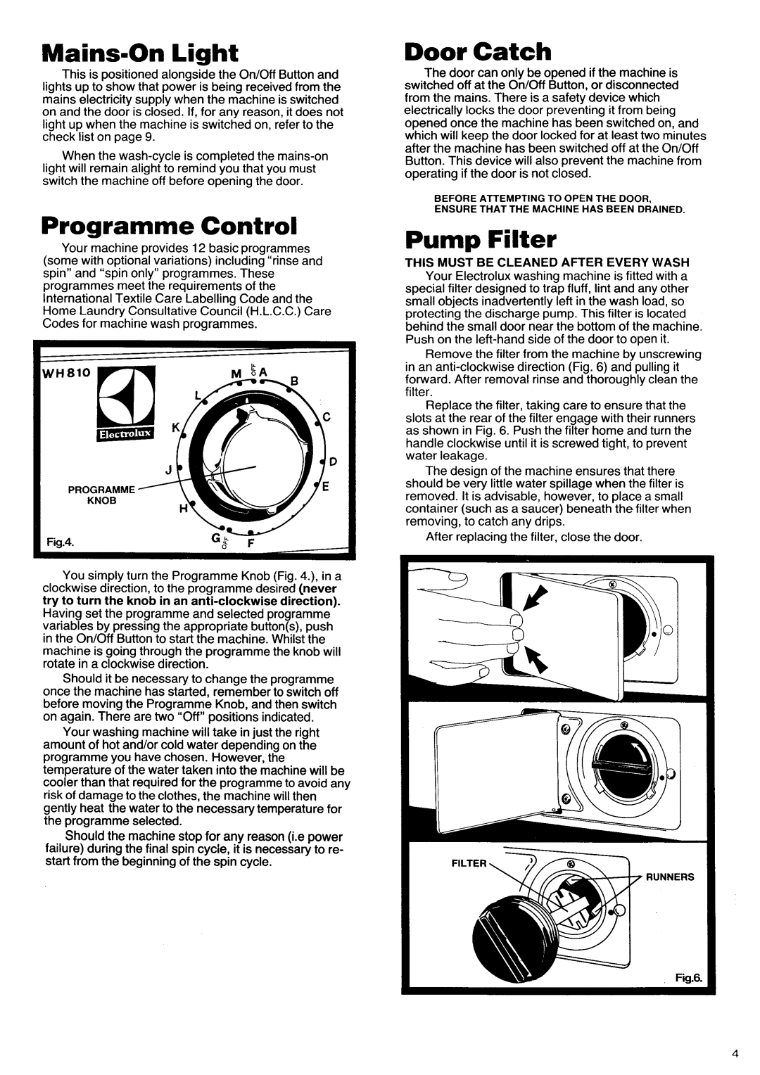 Electrolux WH 810 manual 