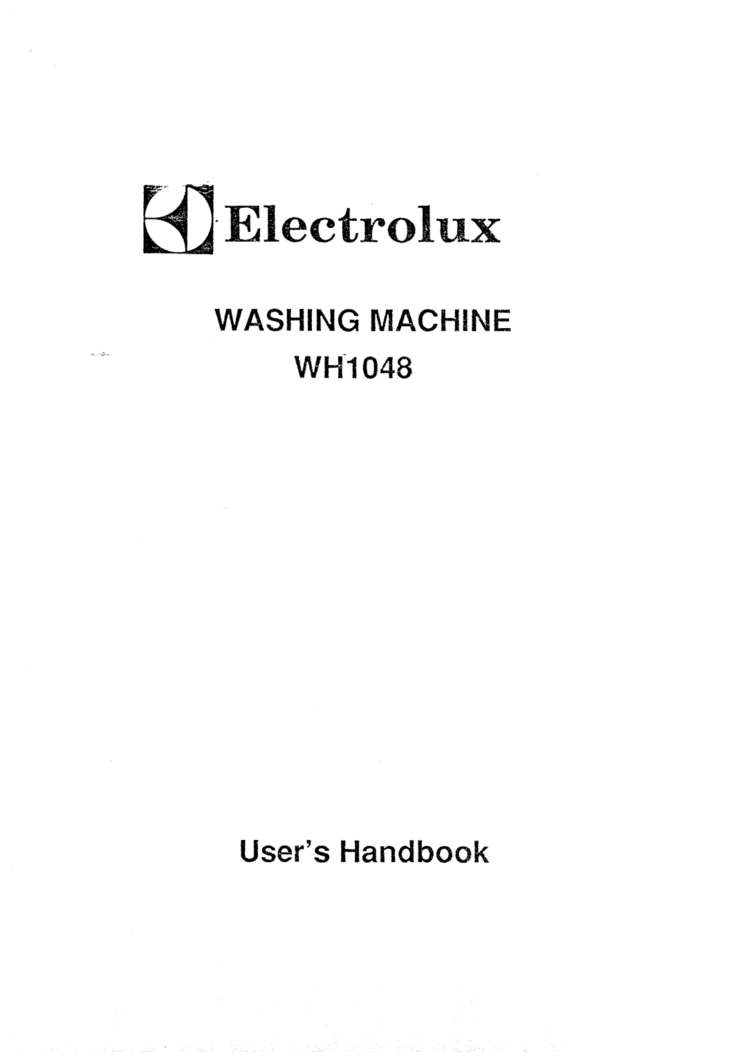 Electrolux WH1048 manual 
