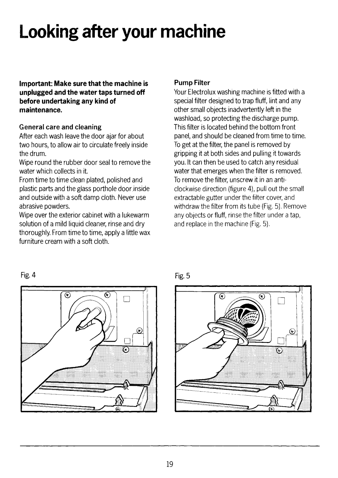 Electrolux WH828 manual 