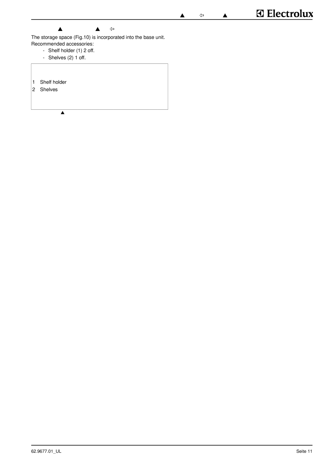 Electrolux 9CHG584124, WHGUSFOOOO, WHGUSAOOOO, WHGURFOOOO, 9CHG584122 Operating Instructions Storage Space, Storage space 