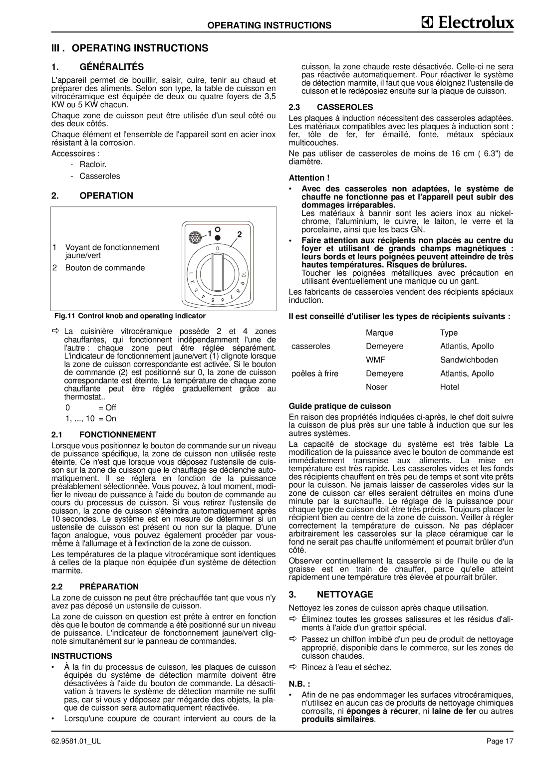 Electrolux 9CHG584126, WIWRABQOOO, WIXRAAQOOO, WIWWAFQQOO, WIWWABQQOO, WIWRAAQOOO, WIXRABQOOO, WIXWAAQQOO Généralités, Nettoyage 