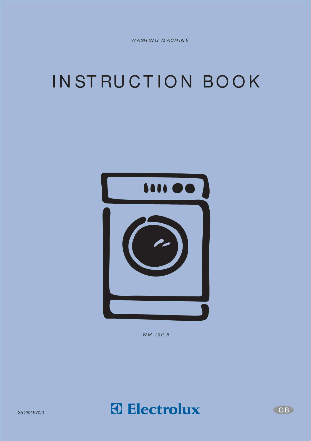 Electrolux WM 100 B manual Instruction Book 