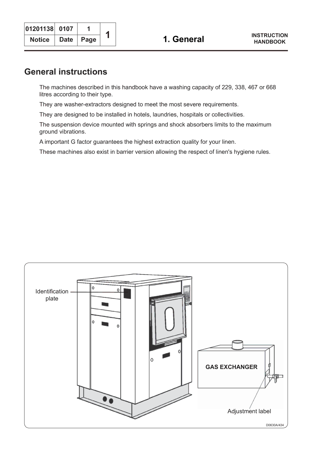 Electrolux WS4350H, WS4650H, WSB4250H, WS4500H, WSB4350H, WSB4650H, WSB4500H, WS4250H manual General instructions 