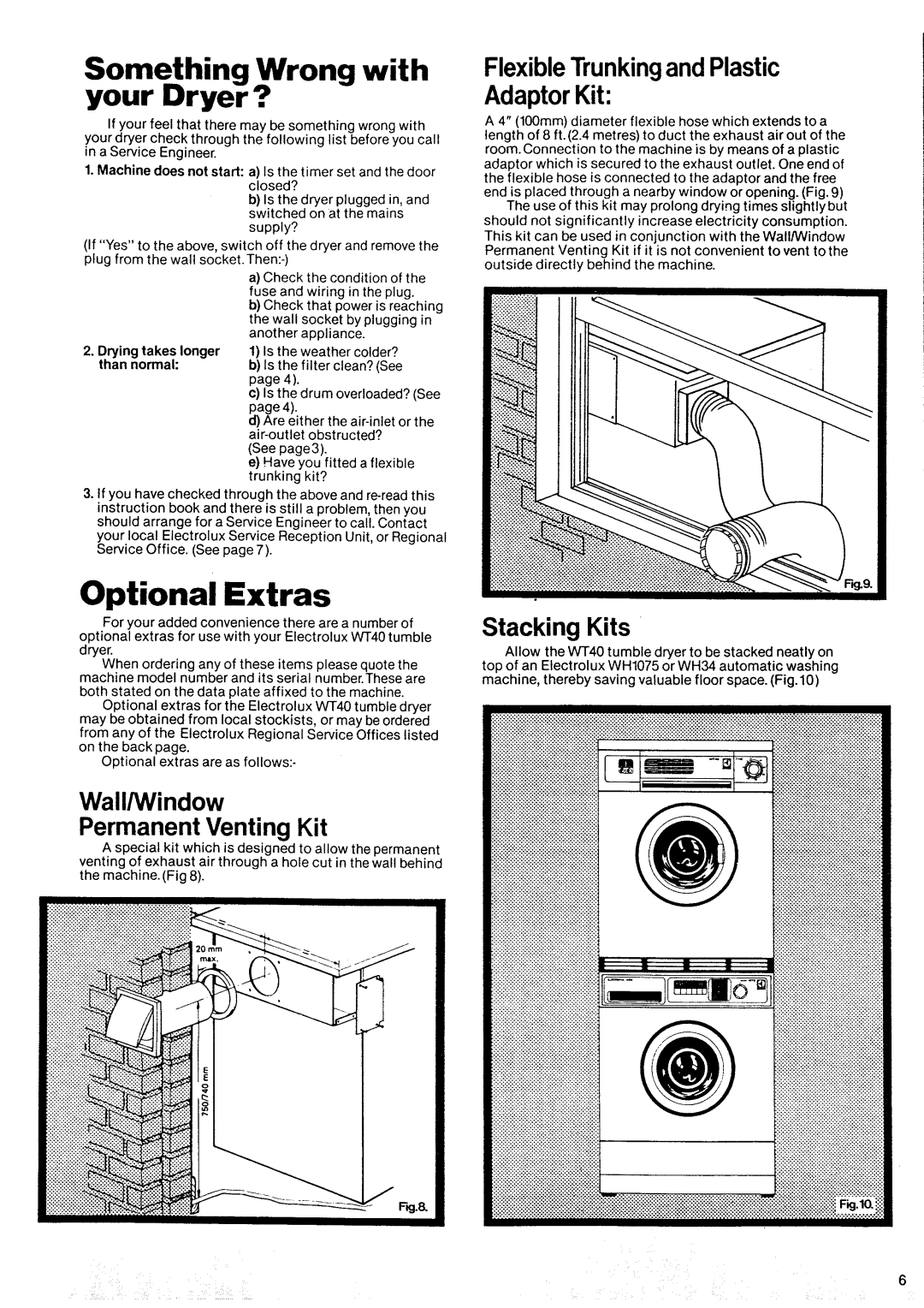 Electrolux WT40 manual 