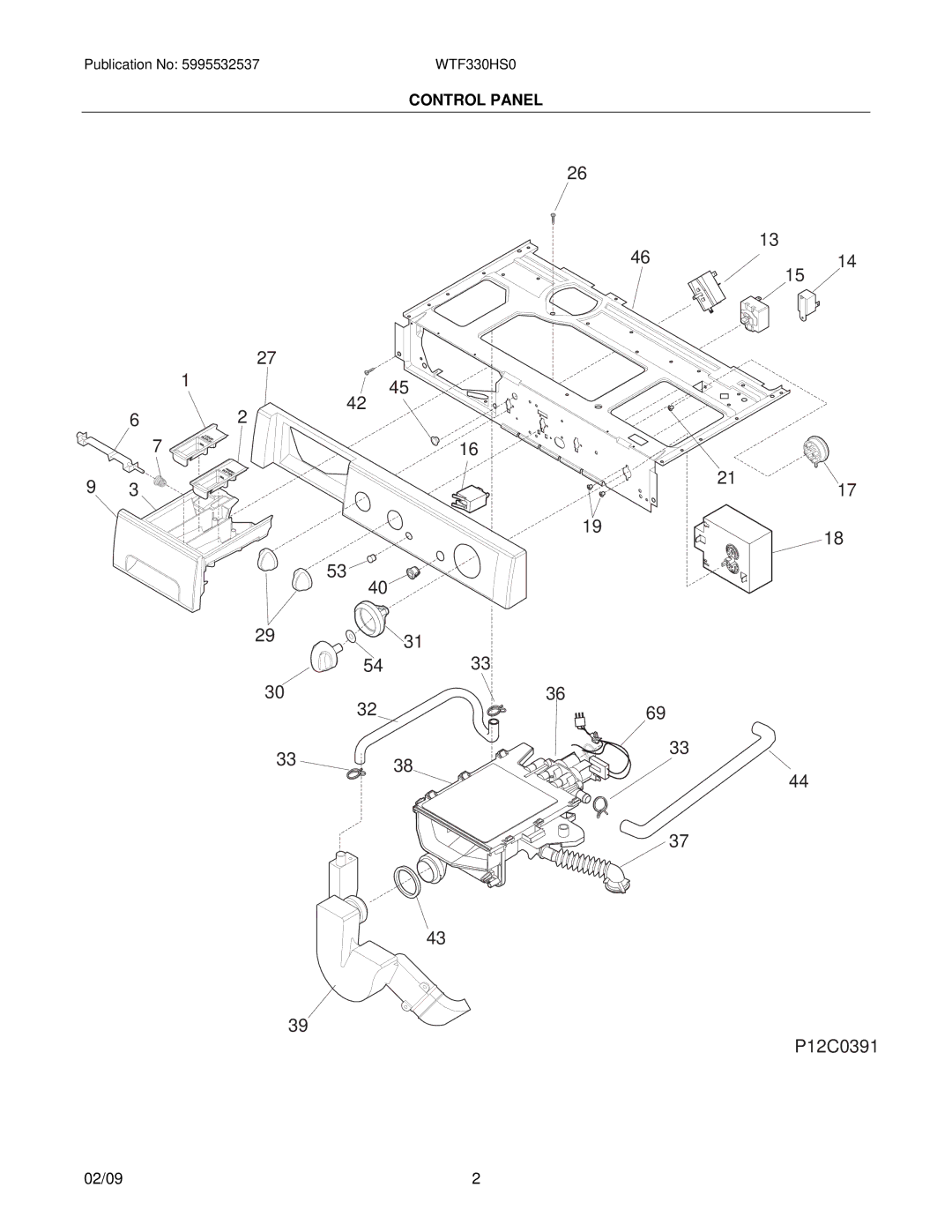 Electrolux WTF330HS0 installation instructions 4614 P12C0391 