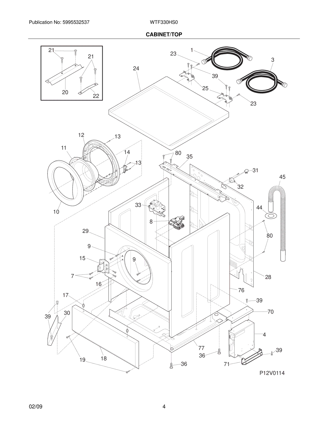 Electrolux WTF330HS0 installation instructions P12V0114 