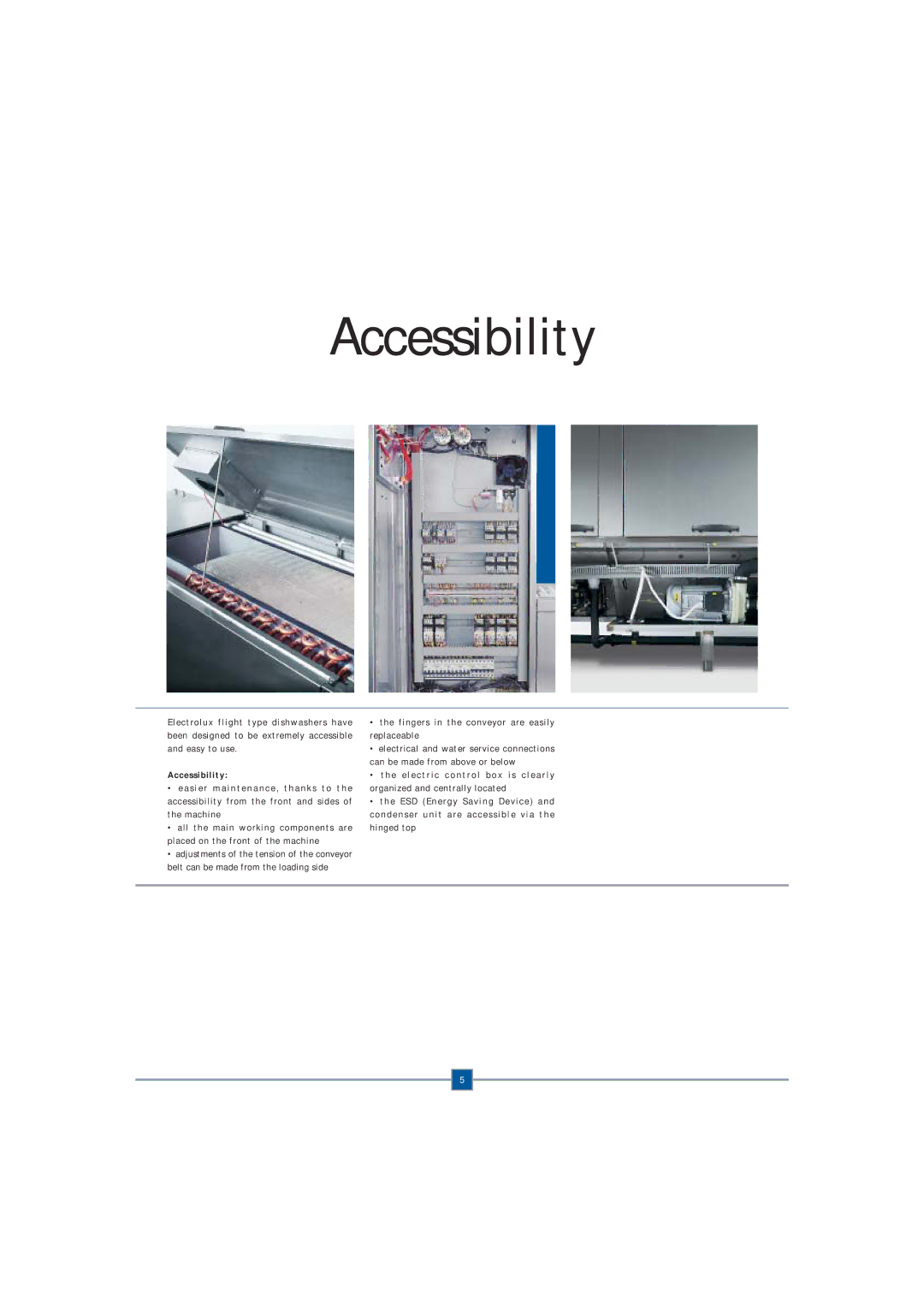 Electrolux WTF3H, WTF4H, WTF2H, WT730 TCW brochure Accessibility 