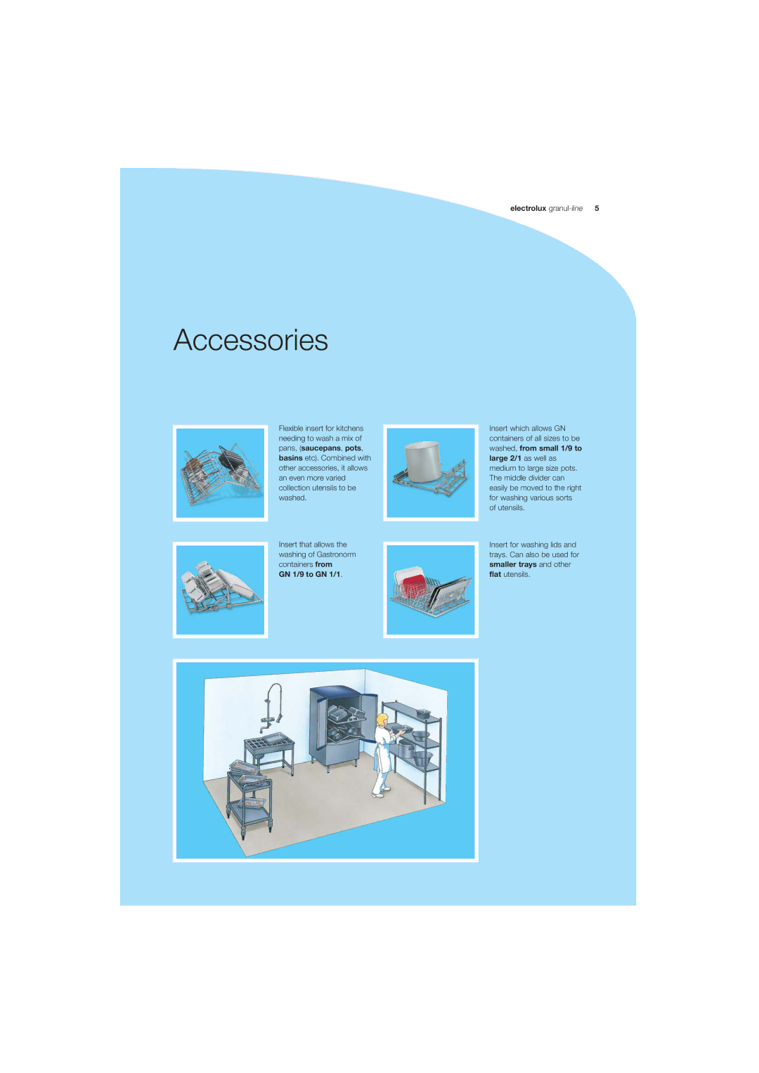 Electrolux WTGL08, WTGL04, WTGL05 manual Accessories 