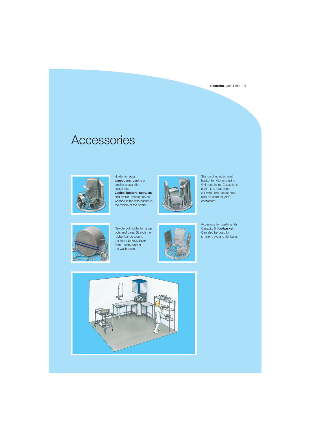 Electrolux WTGL04, WTGL05, WTGL08 manual Accessories 