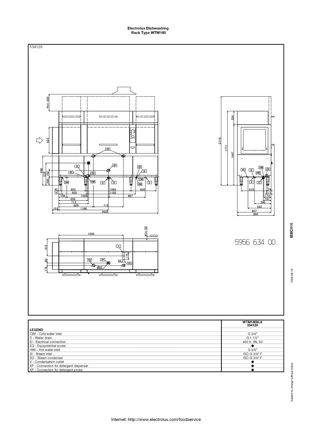 Electrolux 534120, WTM180SRA, WTM180ERA, WTM180ERB, 534128, 534123, 534122, 534121, WTM180ELA, WTM180ELB manual 534129, WTM180SLA 