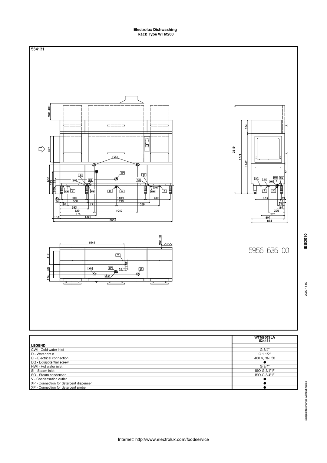 Electrolux 534110, WTM200SRA, WTM200ERB, WTM200ERA, WTM200ELB, WTM200ELA, 534109, 534111, 534130, 534108 manual 534131, WTM200SLA 