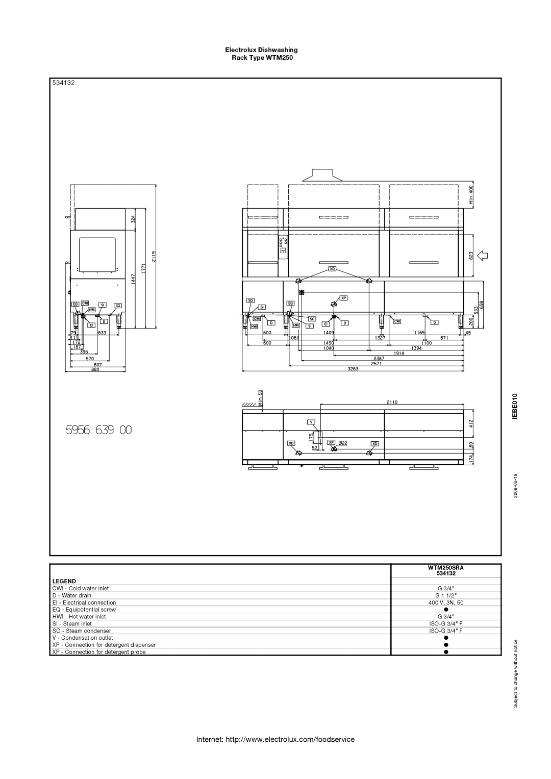 Electrolux WTM250ERB, WTM250ERA, WTM250SLA, WTM250ELA, WTM250ELB, 534112, 534113, 534133, 534115, 534114 manual 534132, WTM250SRA 