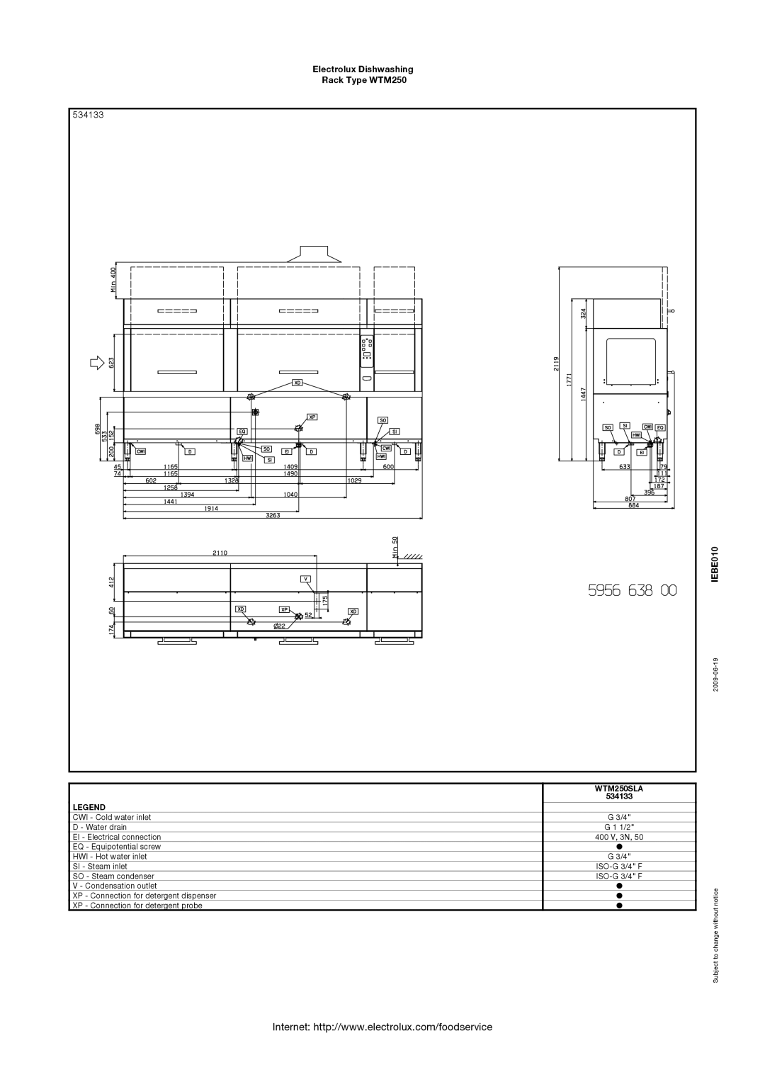 Electrolux 534112, WTM250ERA, WTM250ELA, WTM250ELB, WTM250SRA, WTM250ERB, 534113, 534132, 534115, 534114 manual 534133, WTM250SLA 