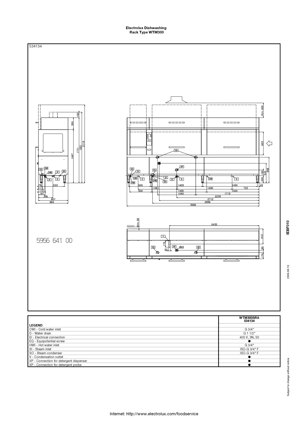 Electrolux 534135, WTM300ERA, WTM300ELA, WTM300ERB, WTM300SLA, WTM300ELB, 534116, 534119, 534117, 534118 manual 534134, WTM300SRA 