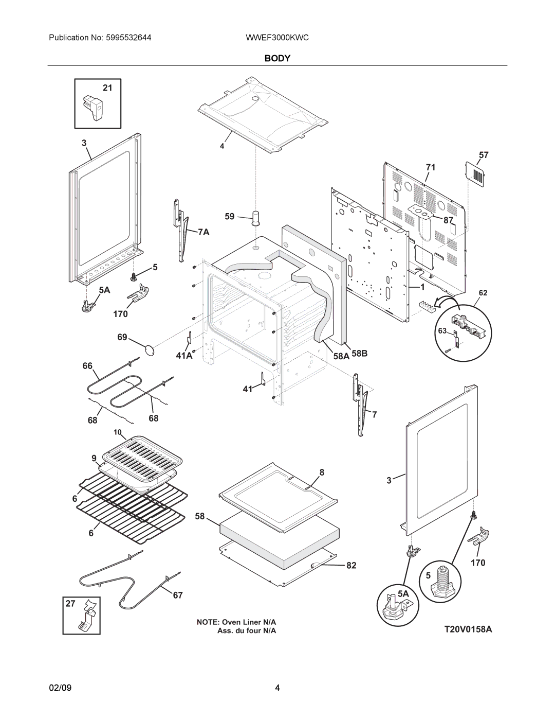 Electrolux WWEF3000K installation instructions Body 