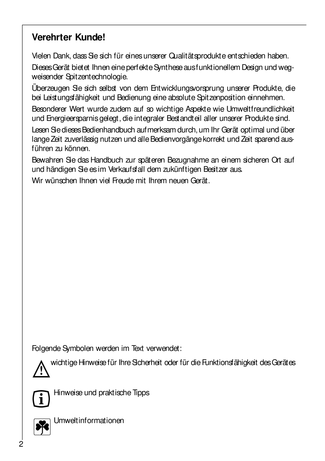 Electrolux Z 9 18 42-4 I user manual Verehrter Kunde 