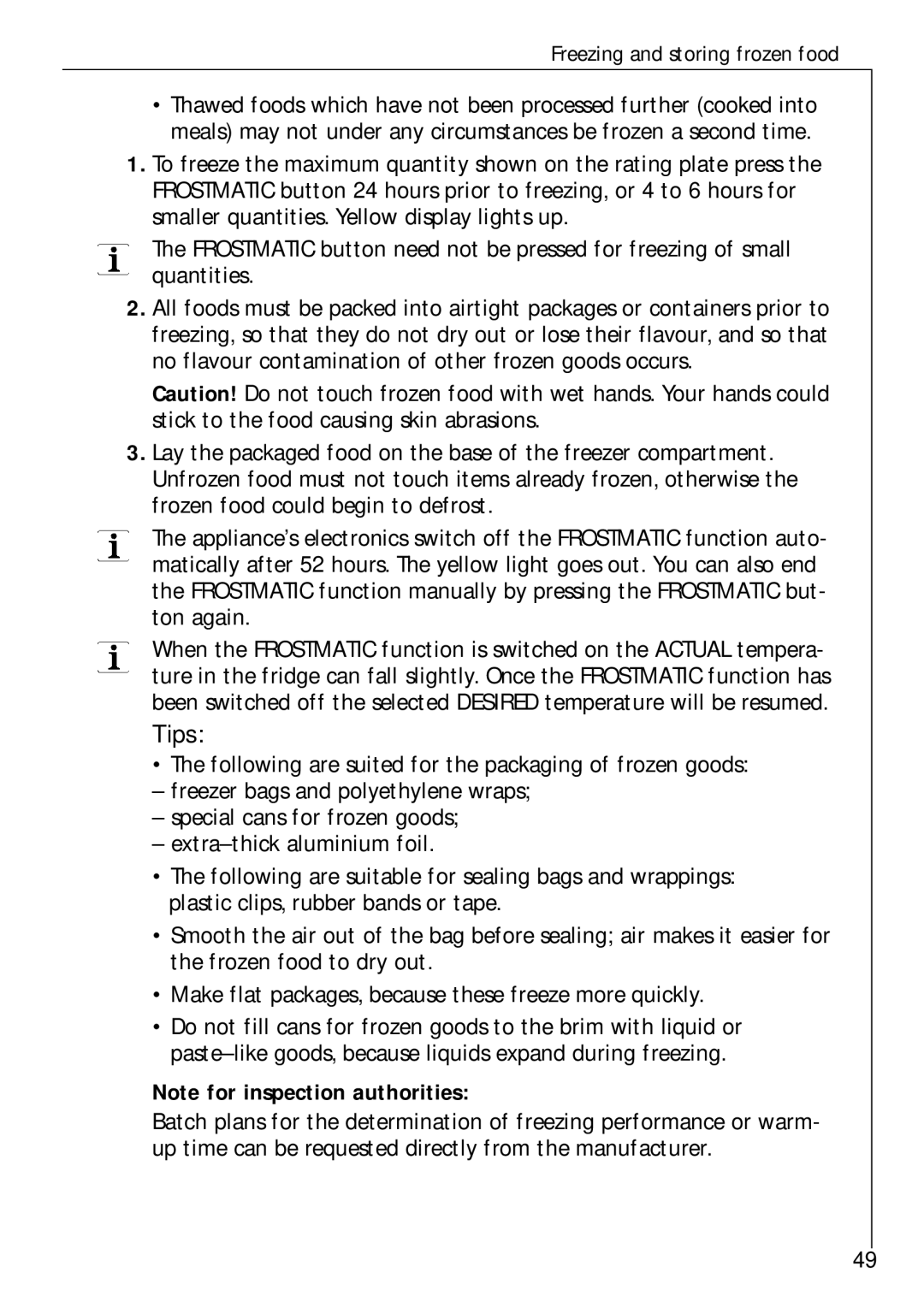 Electrolux Z 9 18 42-4 I user manual Tips 