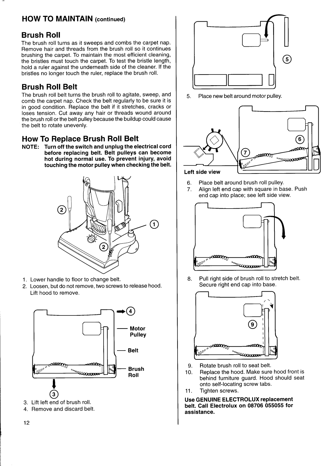 Electrolux Z1379, Z1498, Z1488, Z1373, Z1376 manual 