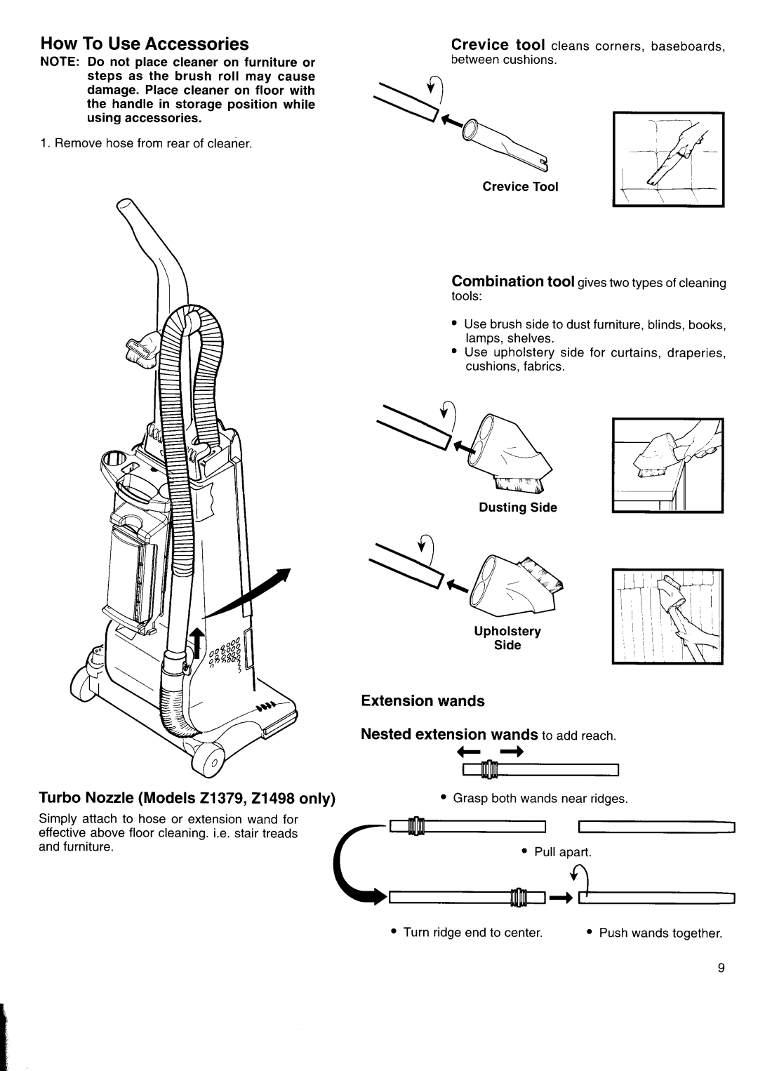 Electrolux Z1376, Z1498, Z1488, Z1379, Z1373 manual 