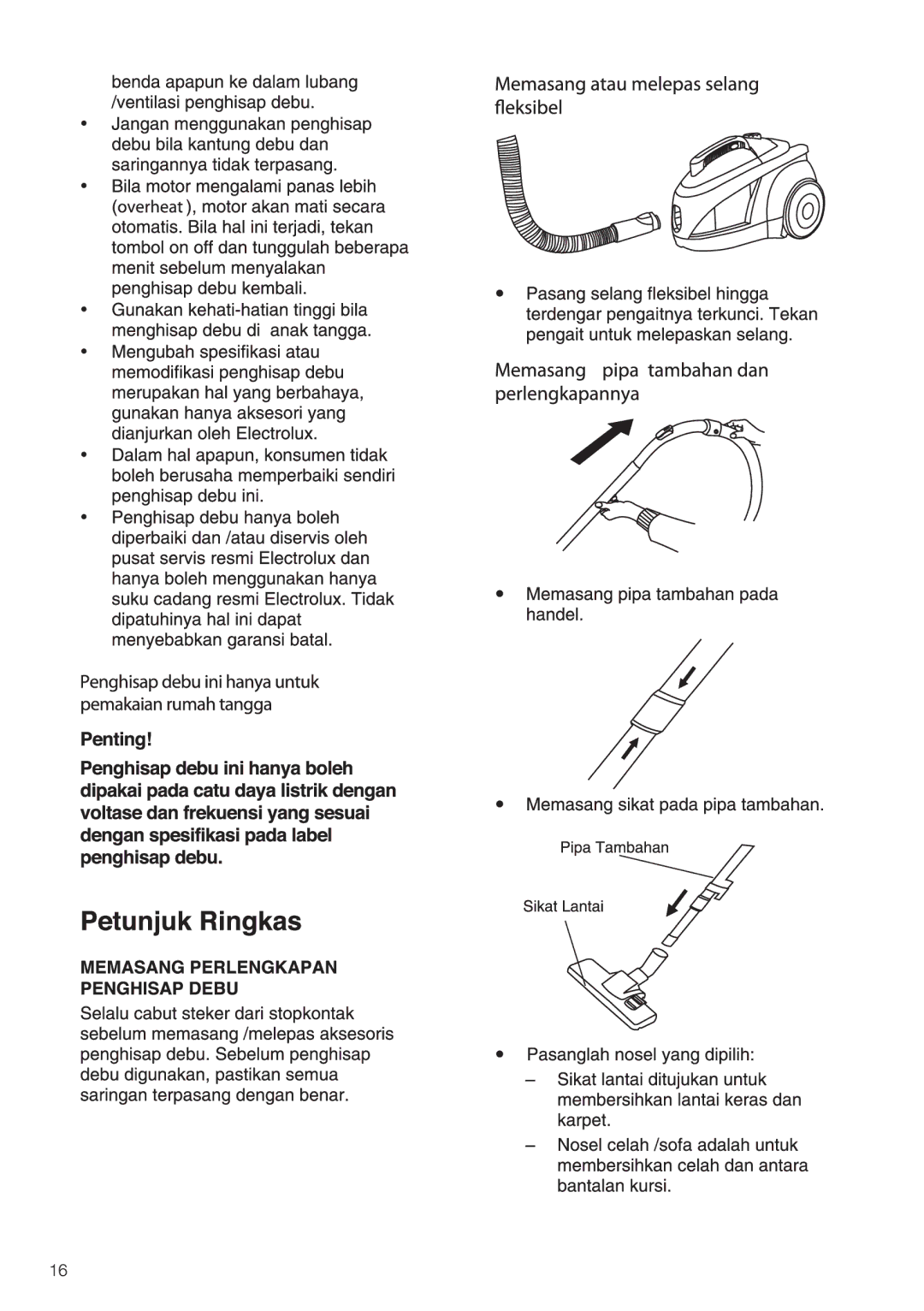 Electrolux Z1850, Z1860 manual 