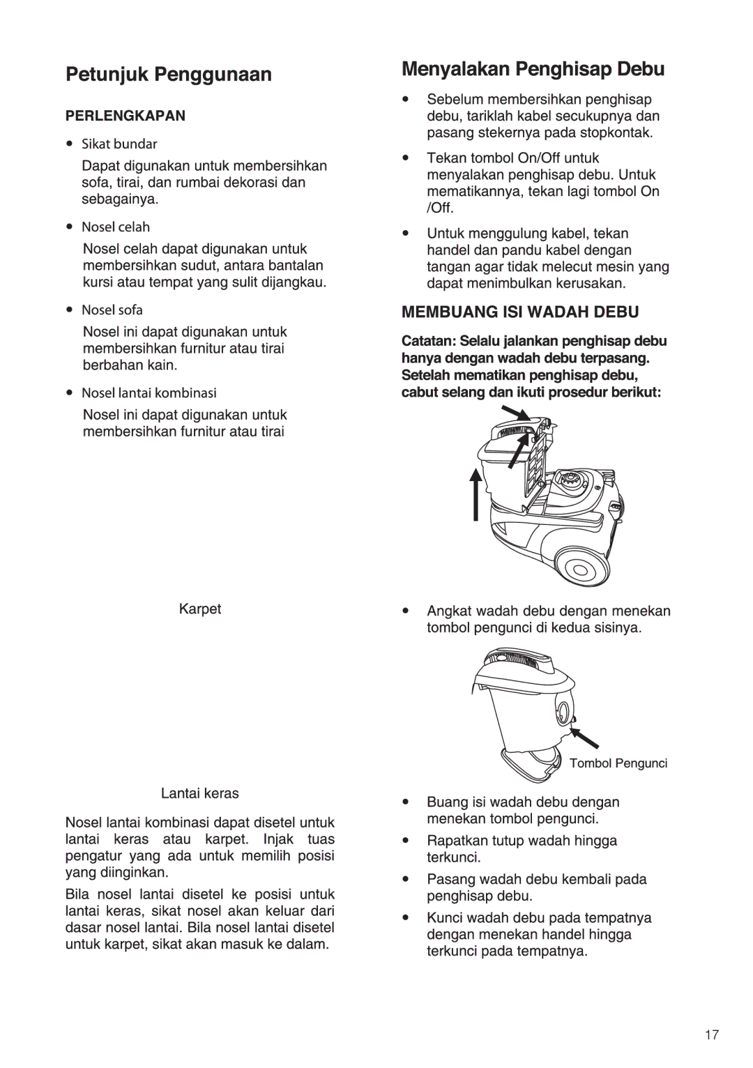 Electrolux Z1860, Z1850 manual 