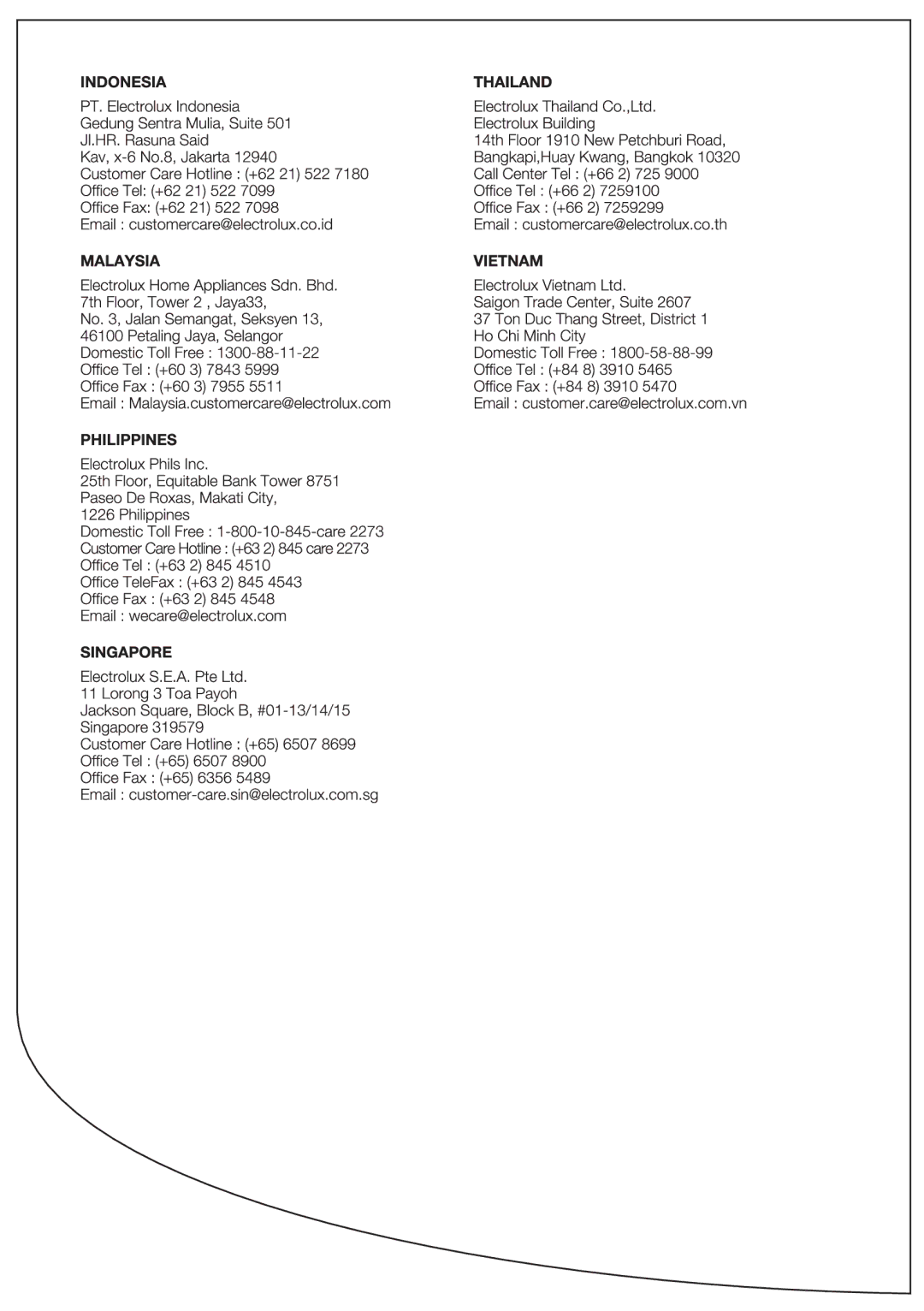 Electrolux Z1850, Z1860 manual 