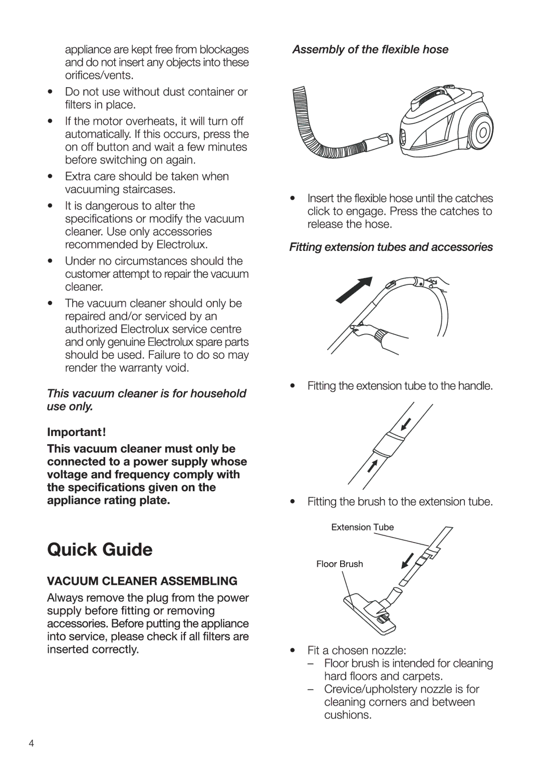 Electrolux Z1850, Z1860 manual 