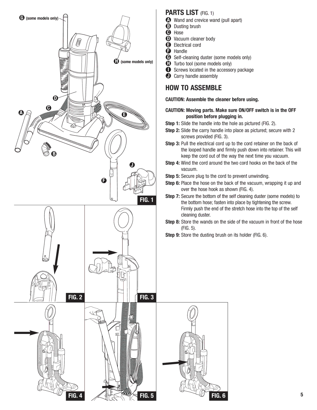 Electrolux Z2950 Series manual Parts List, HOW to Assemble 