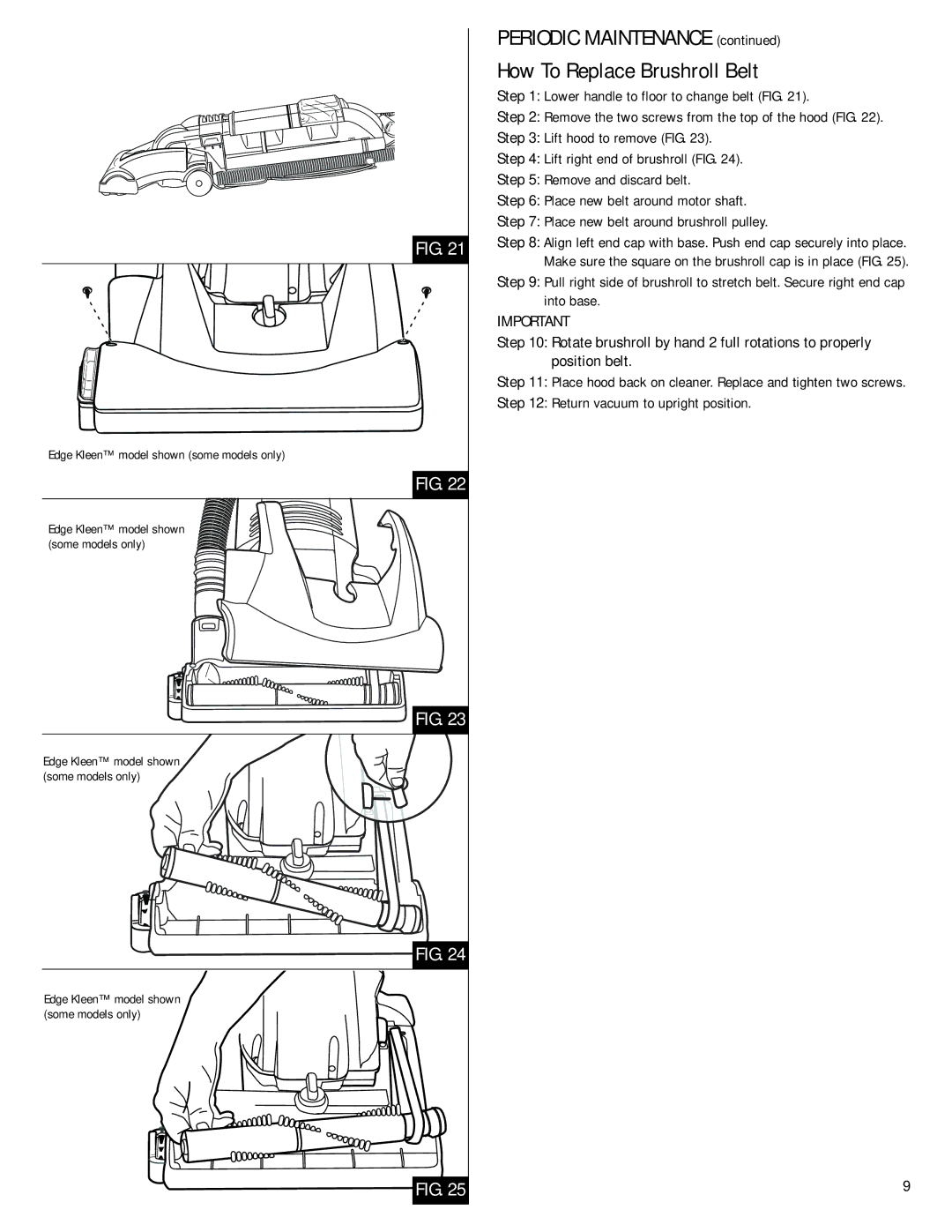 Electrolux Z2950 Series manual Periodic Maintenance How To Replace Brushroll Belt 