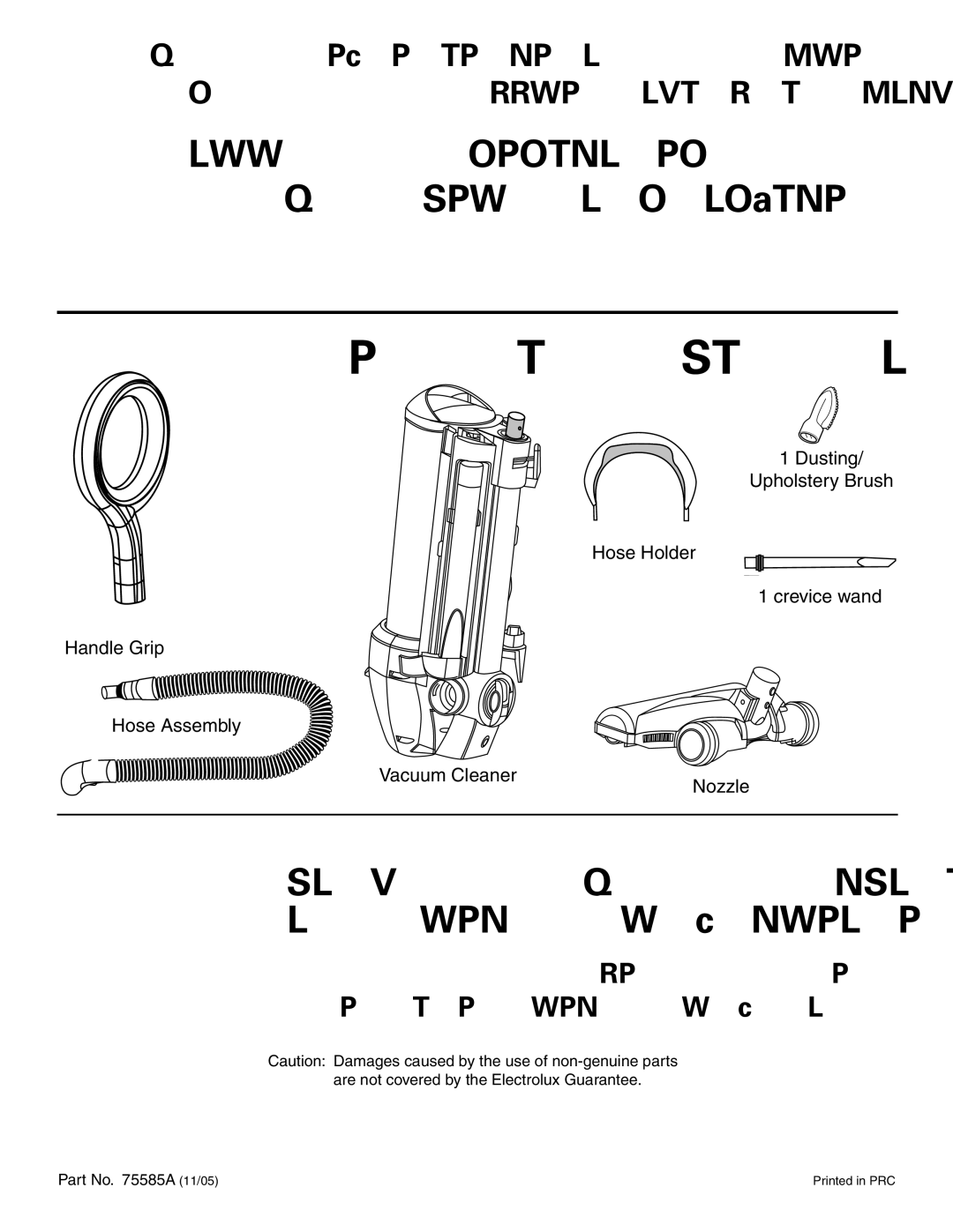 Electrolux Z430 Series manual 08706 