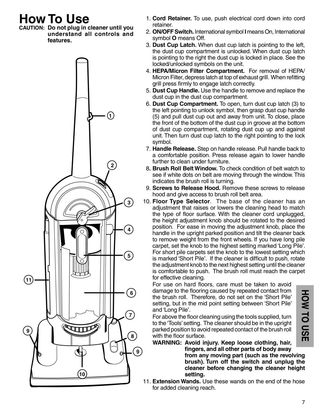 Electrolux Z5500 Series manual How To Use 