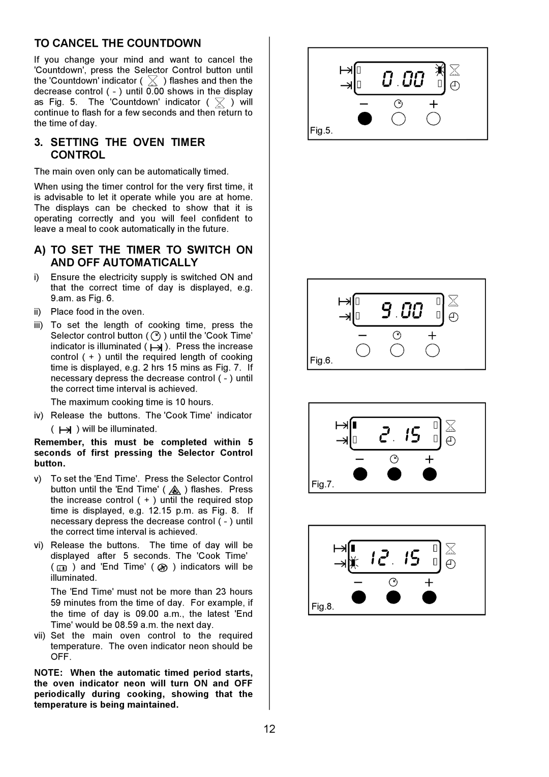 Electrolux ZCE 7551X manual To Cancel the Countdown, Setting the Oven Timer Control 