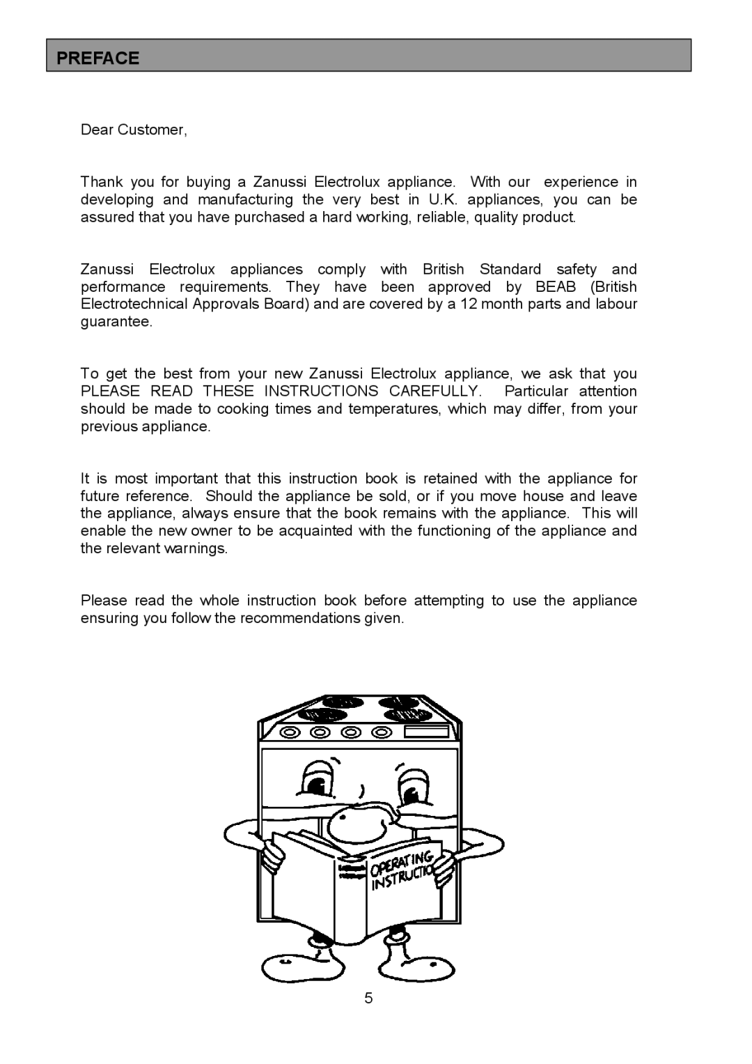 Electrolux ZCE 7551X manual Preface 