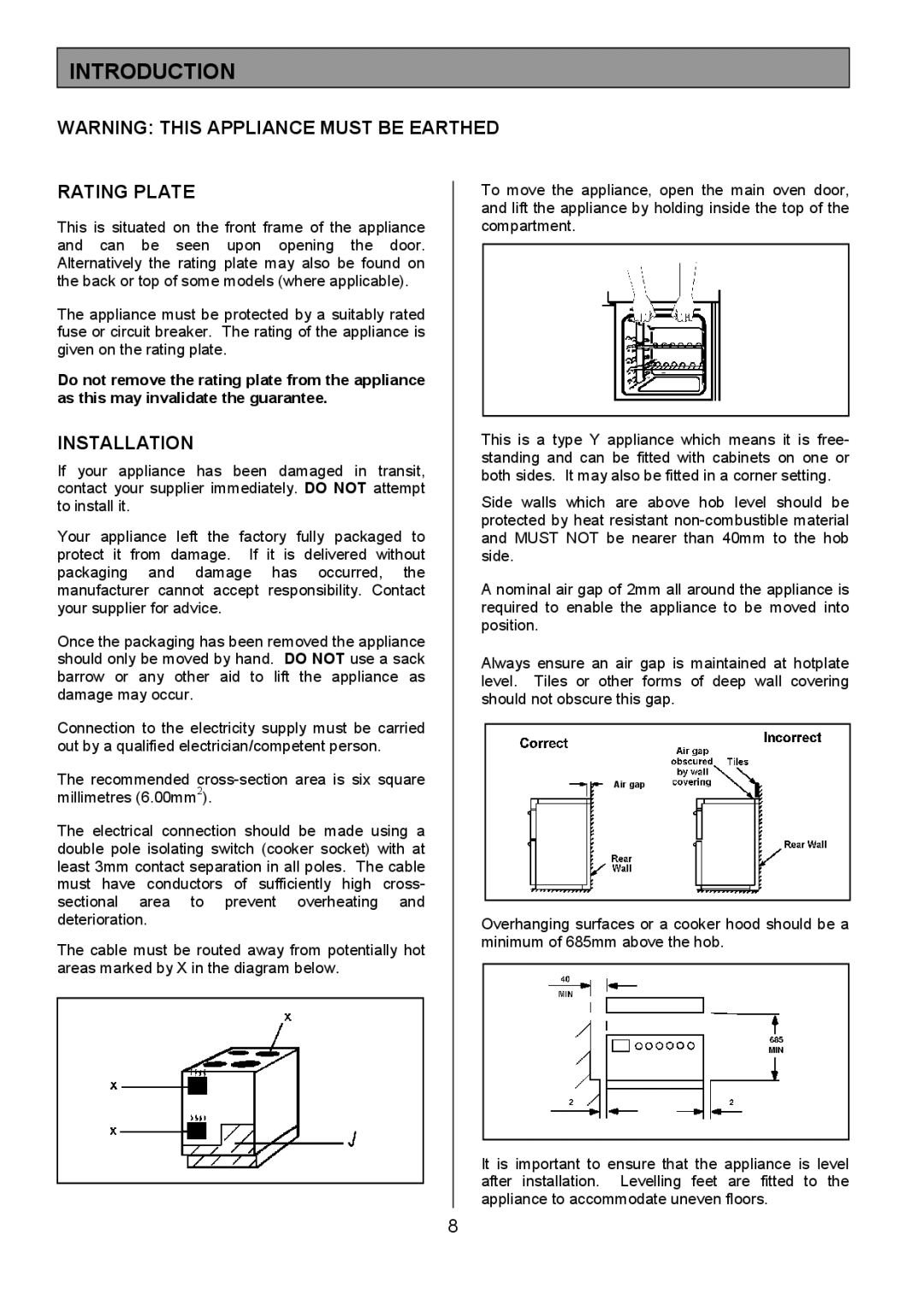 Electrolux ZCE 7551X manual Introduction, Rating Plate, Installation 