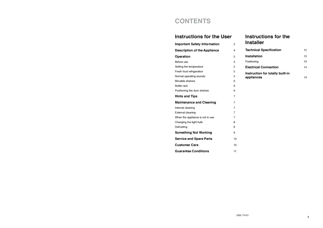 Electrolux ZI9235 manual Contents 