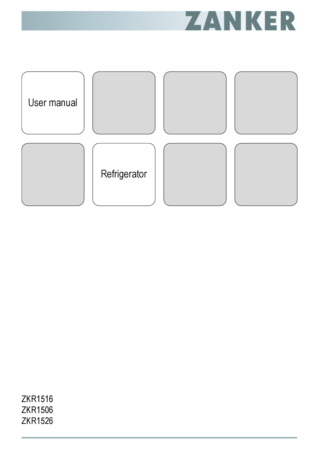 Electrolux ZKR1516, ZKR1506, ZKR1526 user manual Refrigerator 