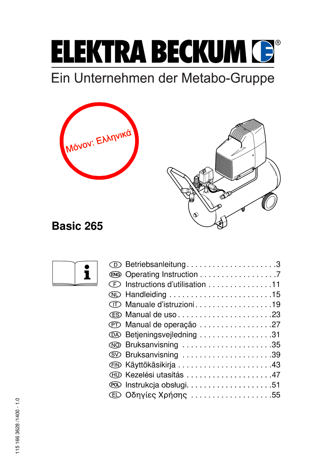 Elektra Beckum Basic 265 manual 