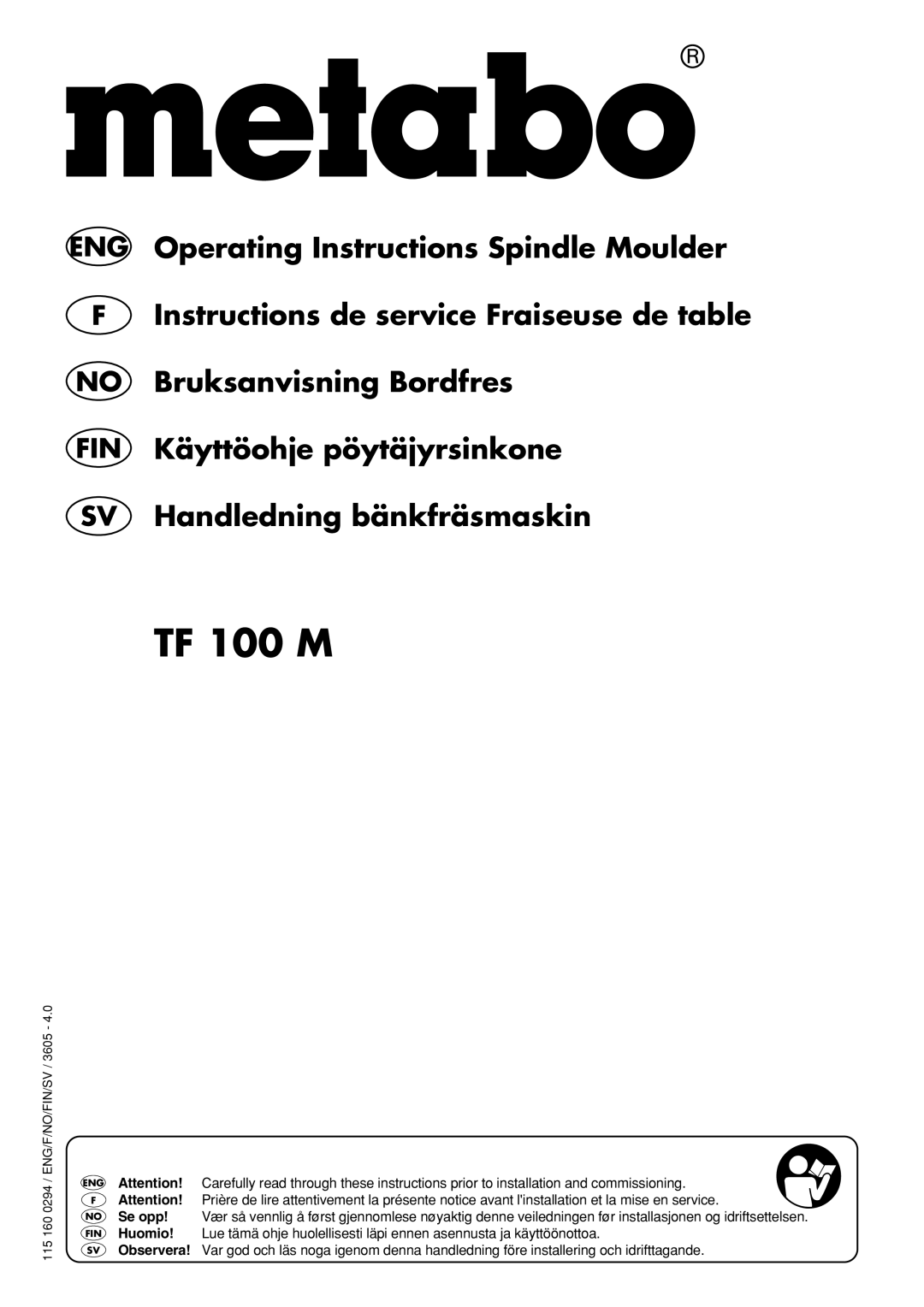 Elektra Beckum TF 100 M operating instructions 