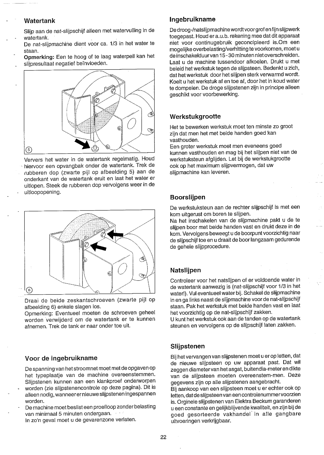 Elektra Beckum TNS 150 W, TNS 175 W, TNS 175 D manual 