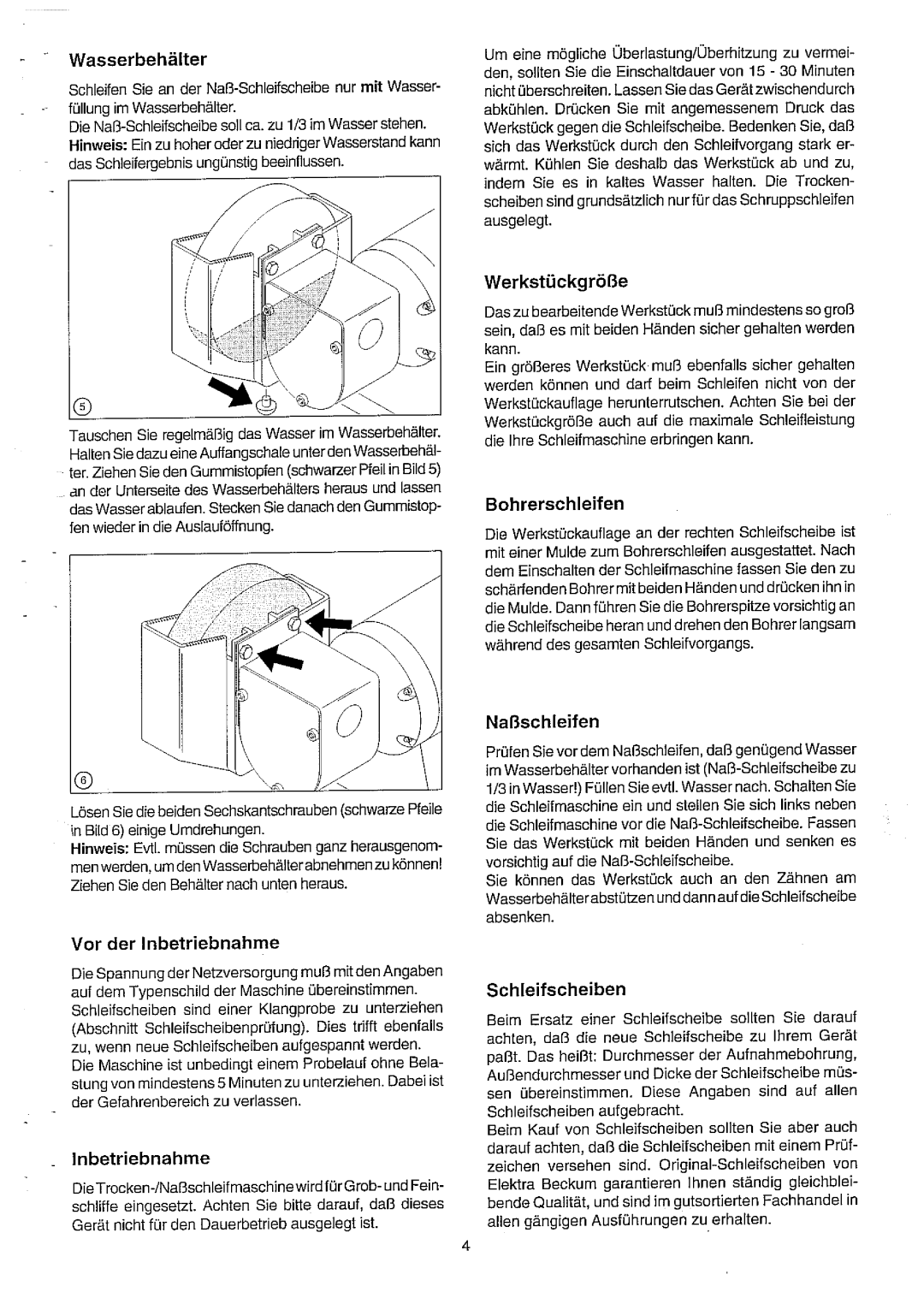 Elektra Beckum TNS 150 W, TNS 175 W, TNS 175 D manual 