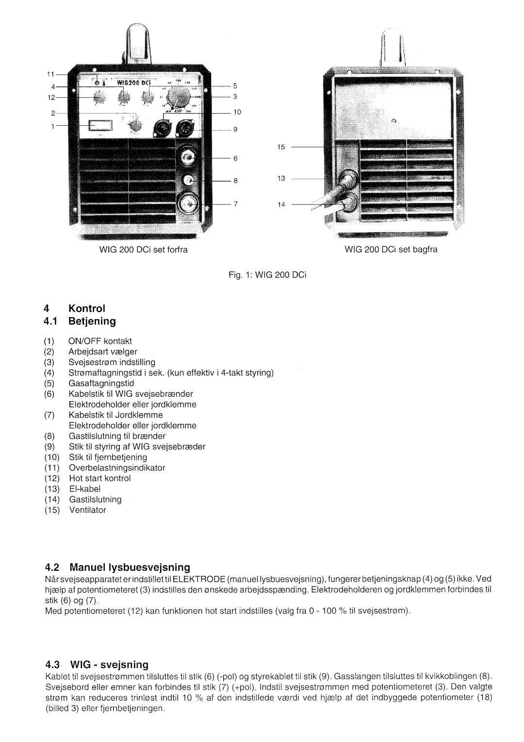 Elektra Beckum WIG 200 DCi manual 