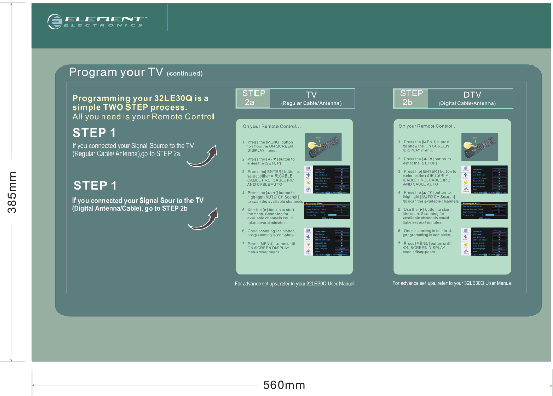 Element Electronics 32LE30Q manual 